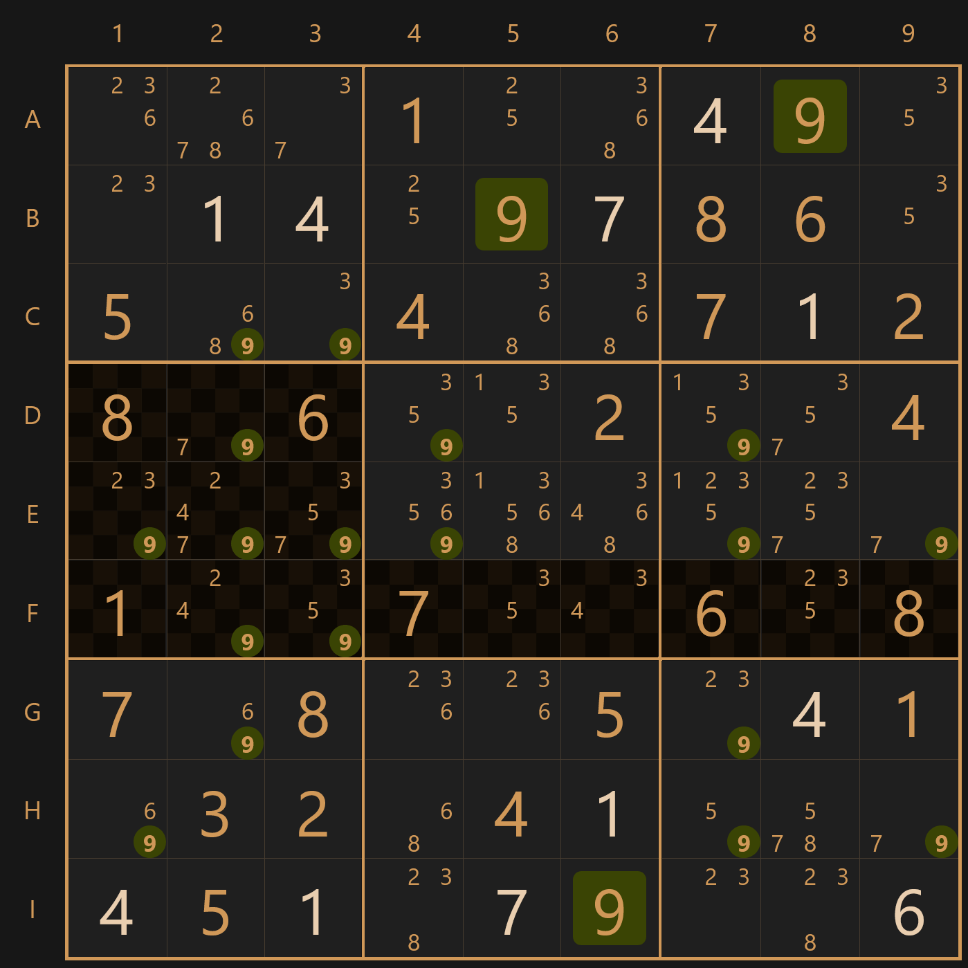 Box/line reduction in a row example